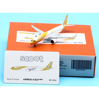 Ew421n012 โมเดลเครื่องบิน JC Wings 1:400 Scoot Airlines Airbus A321NEO Reg:9V-TCA