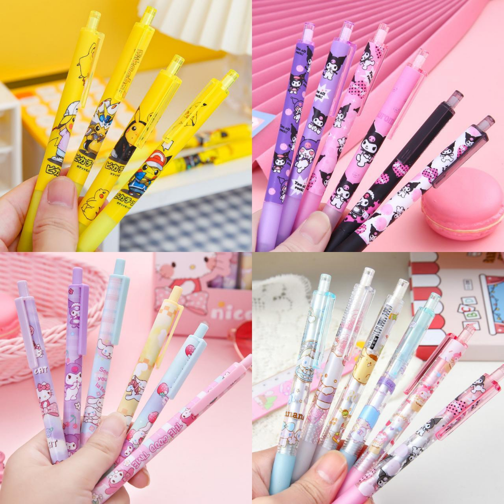 ปากกาเจล ลายการ์ตูน สีดํา 0.5 มม. สําหรับนักเรียน WJ058