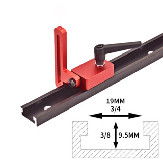 Miter Track Stop T-Slot T-Tracks Stop Chute Locator Aluminium Alloy Backing Connector for Woodworking Guide Rail Table Saw DIY