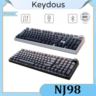 Keydous NJ98 3-mode 2.4G Bluetooth wireless Hot swap custom 98-key mechanical keyboard