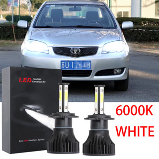 Cg: ชุดหลอดไฟฮาโลเจน LED สีขาว แบบเปลี่ยน สําหรับ Toyota Vios (NCP40) X15 6000K 2004 2005 2006 2007 1 คู่