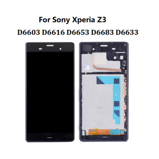 หน้าจอสัมผัส LCD พร้อมกรอบ สําหรับ Sony Xperia Z3 D6603 Z3 Compact Mini D5802