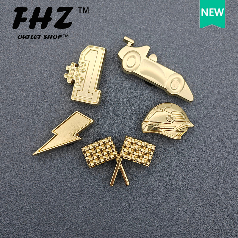 Fhz™ Crocs Charm Racer ที่จับคู่รองเท้า สร้างสรรค์ สําหรับผู้หญิงและผู้ชาย Diy Crocs Jbbitz