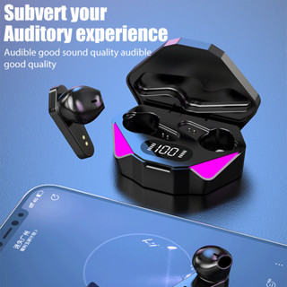 Binaural หูฟังอินเอียร์ดิจิทัล พร้อมเคสชาร์จ บลูทูธ TWS X15 สําหรับเล่นเกม