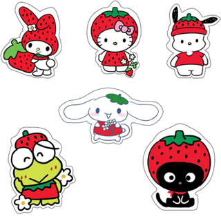 คลิปหนีบบัตรอะคริลิค ลายการ์ตูนอนิเมะ Sanrio Strawberry Series น่ารัก