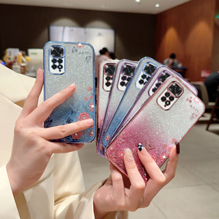 เคสโทรศัพท์มือถือแบบนิ่ม ไล่โทนสี กระพริบ หรูหรา สําหรับ Xiaomi Redmi Note 11 11s 10s 10 Pro Note10 5G