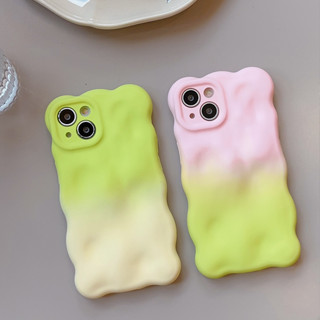 เคสโทรศัพท์ซิลิโคน TPU แบบนิ่ม ลายคลื่น 3D กันกระแทก สําหรับ iPhone 13 12 14 Pro Max 13Pro 12Pro 14Pro 11