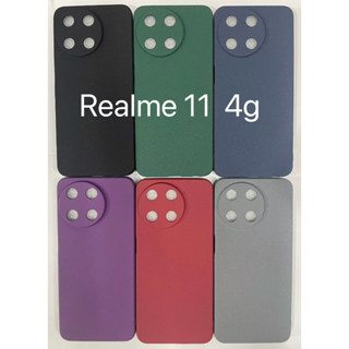 เคสโทรศัพท์มือถือแบบนิ่ม ผิวด้าน กันกระแทก พร้อมสายคล้อง สําหรับ Realme 11 4G 5G