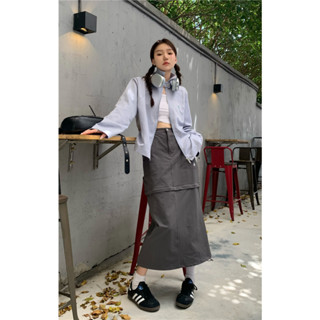 Vintage Purple Tone Dad Coat Trendy Early Autumn Chinese Work Dress Long Sleeve Top Fashionable