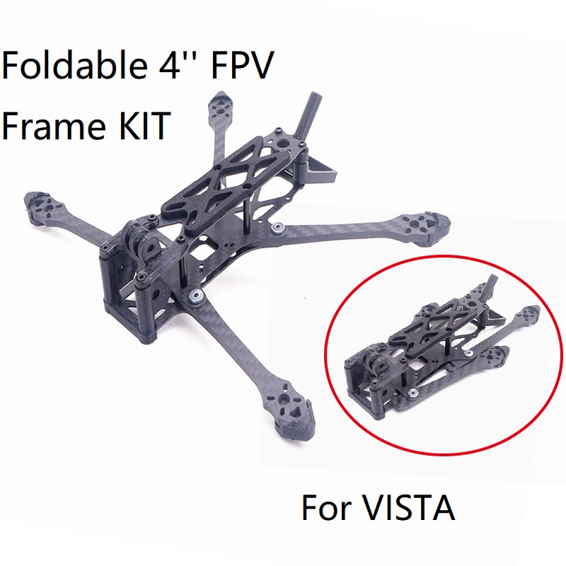 KOShobby Ran4 4 นิ้ว 4 185 มม.ชุดกรอบคาร์บอนไฟเบอร์แบบพับได้สําหรับ FPV Racing RC quad GPS freestyle RangeII อัพเกรด vision