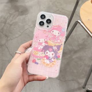 เคสโทรศัพท์มือถือ TPU พิมพ์ลายการ์ตูน สองด้าน สําหรับ iPhone 14 Pro max 13 Pro max