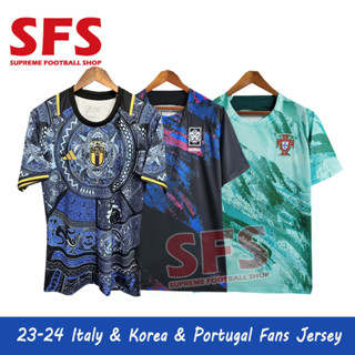 【SFS】เสื้อกีฬาแขนสั้น ลายทีมชาติฟุตบอล Portugal Ital.y 23-24 คุณภาพสูง สไตล์เกาหลี สําหรับผู้ใหญ่ ไซซ์ S-2XL