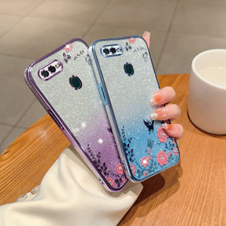 เคสโทรศัพท์มือถือแบบนิ่ม ไล่โทนสี กระพริบ หรูหรา สําหรับ OPPO A5s A3s A12 A12E A7 A5 A9 2020 F5 F9 F11 Pro A83 A73