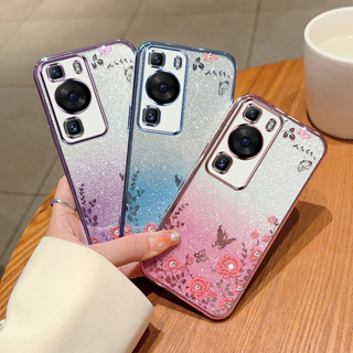 เคสโทรศัพท์มือถือนิ่ม ไล่โทนสี หรูหรา สําหรับ Huawei P60 P50 P40 P30 Pro