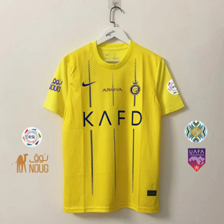 เสื้อกีฬาแขนสั้น ลายทีมชาติฟุตบอล Alnassr 23/24 ชุดเหย้า S-2XL