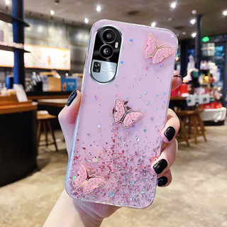 พร้อมส่ง เคสโทรศัพท์มือถือ tpu นิ่ม ลายผีเสื้อ ท้องฟ้ากลางคืน หรูหรา สําหรับ OPPO Reno 10 Reno10 Pro Plus Pro+ Reno8 T 8 8Pro 5G Reno 10 Pro 5G