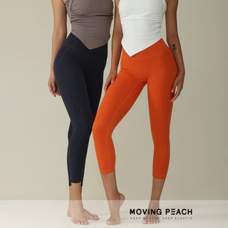 Moving Peach กางเกงเลกกิ้ง เอวสูง เป็นมิตรกับผิวหนัง พร้อมกระเป๋าซ่อน ส่วนผู้หญิง ACX