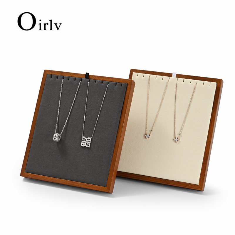 Oirlv ขาตั้งไม้ สําหรับวางเครื่องประดับ สร้อยคอ SM029