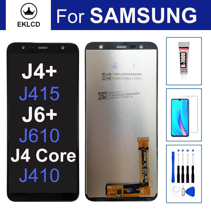 LCD สําหรับ Samsung Galaxy J4 J6 Plus J4+ J415 J6+ J610 Core J410 J415F J610G จอแสดงผล Touch Screen 