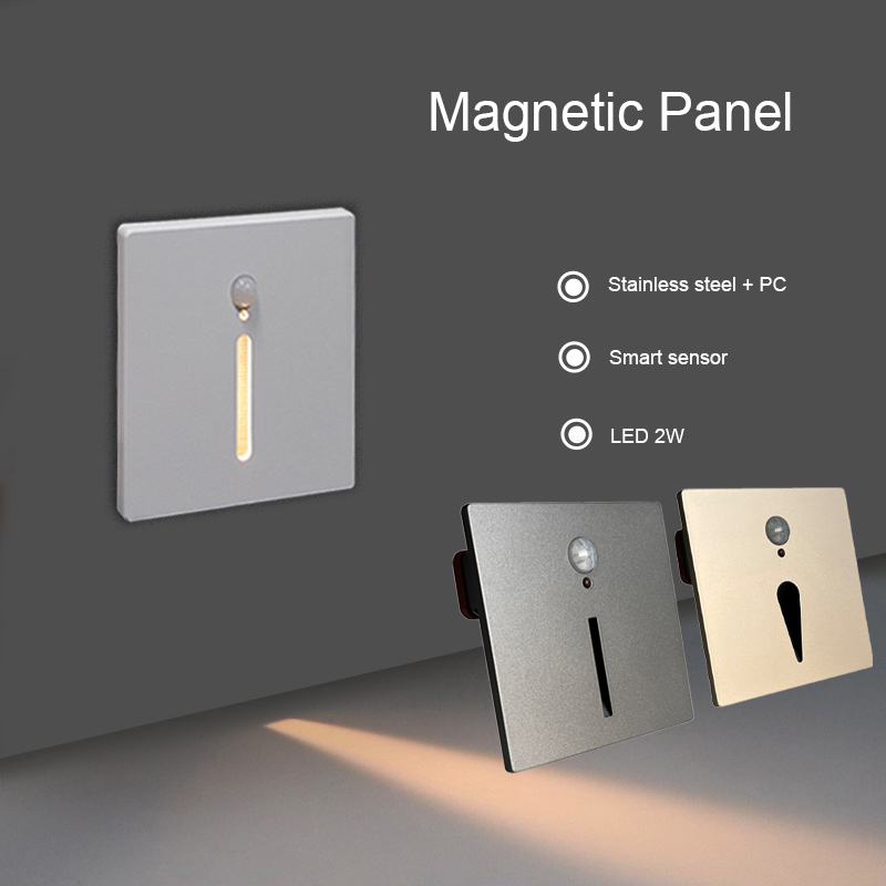 3w Sensor Wall Light Footligh บันไดโคมไฟ Motion Wall โคมไฟเครื่องตรวจจับบ้านบันได Night ไฟสําหรับข้างเตียงห้องครัวในร่ม