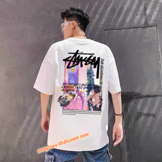 Stussy เสื้อยืดแขนสั้น โอเวอร์ไซซ์ สําหรับทุกเพศ