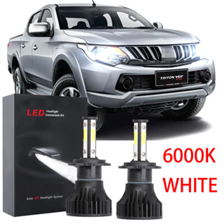 ชุดหลอดไฟฮาโลเจน LED X15 6000K สีขาว แบบเปลี่ยน สําหรับ Mitsubishi Triton 2007 2008 2009 2010 2011-2019 1 คู่