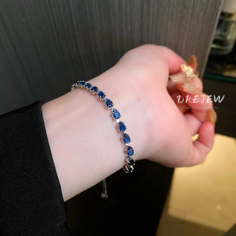 DREJEW สร้อยข้อมือแฟชั่น ประดับเพทาย ทรงหยดน้ํา หรูหรา เรียบง่าย เข้ากับทุกการแต่งกาย สไตล์เกาหลีใต้ สําหรับผู้หญิง