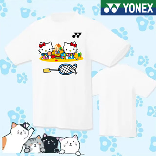 Yonex เสื้อยืดกีฬาแบดมินตัน แขนสั้น แบบแห้งเร็ว ระบายอากาศได้ดี สําหรับผู้ชาย และผู้หญิง