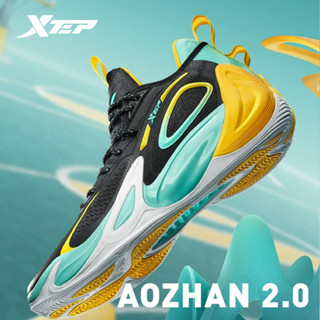 Xtep Aozhan 2.0 รองเท้ากีฬา รองเท้าบาสเก็ตบอล ระบายอากาศ น้ําหนักเบา ทนทาน สําหรับผู้ชาย