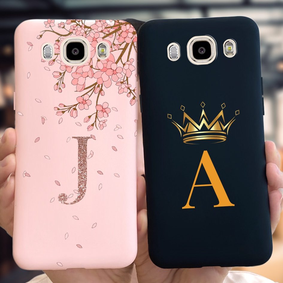 เคสโทรศัพท์มือถือ กันกระแทก ลายมงกุฎ ตัวอักษรน่ารัก สําหรับ Samsung Galaxy J7 2016 J710F J710F J710M