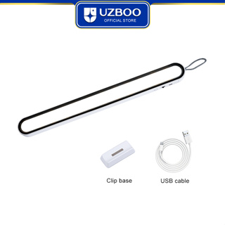 Uzboo โคมไฟกลางคืน LED โคมไฟตั้งโต๊ะ ไร้สาย ควบคุมเสียง โคมไฟติดผนัง แบบชาร์จ USB โคมไฟตั้งโต๊ะ แบบสัมผัส โคมไฟมือถือ แบบพกพา โคมไฟป้องกันสายตา โคมไฟแม่เหล็ก