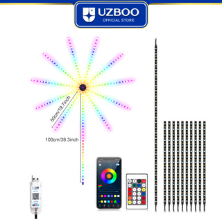 Uzboo สายไฟ LED 180 ดวง สีดรีม 5050 RGB ซิงค์เสียงเพลง พร้อมรีโมตควบคุมผ่านแอพ