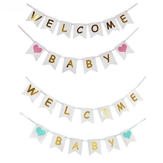 Tfth ธงแบนเนอร์ Welcome Baby สําหรับตกแต่งวันเกิด