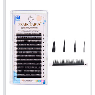 PRAECLARUS Comic Wet Look Eyelashes  Thickness 0.05mm การ์ตูน เปียก Lashes Wet Look Fairy Eyelash extension Volume Eyelashes Premium Materials Natural Soft Wet look Lashes