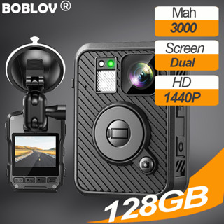 Boblov กล้องบันทึกวิดีโอ F2 HD 2K Wifi พร้อม GPS HD 1440P 128GB 3000Mah หน้าจอคู่ สําหรับรถจักรยานยนต์