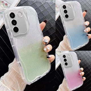 เคสโทรศัพท์มือถือแบบนิ่ม ใส กันกระแทก ลายกลิตเตอร์ สําหรับ vivo v27e v27 5g v27 pro v23 5g v23e v23 pro v25 v25e v20 pro v25 pro v15