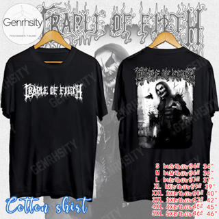 เสื้อวงcradle of filth เสื้อยืดผู้ชาย oversize cotton tops ใส่สบาย ใส่ได้ชายและหญิง เสื้อวงไทย