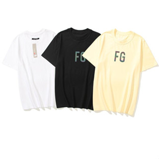 Fog เสื้อยืดคอกลม แขนสั้น ผ้าฝ้าย พิมพ์ลายสะท้อนแสง สําหรับทุกเพศ