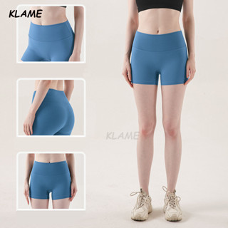 Klame ใหม่ กางเกงเลกกิ้งขาสั้น เอวสูง ไร้รอยต่อ เหมาะกับการเล่นโยคะ ออกกําลังกาย KLM364