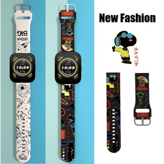 สายนาฬิกาข้อมือ พิมพ์ลาย Printed Watch Strap สายนาฬิกา Amazfit Bip 5 สาย Amazfit GTS 4/ Amazfit GTS 4mini /GTS2/ GTS3 สาย Amazfit Bip 3 pro / Amazfit BIP U pro Strap  For Huawei Watch GT2/GT/GT3 สายนาฬิกา Samsung galaxy watch 4 / 5 / galaxy watch 6 Strap