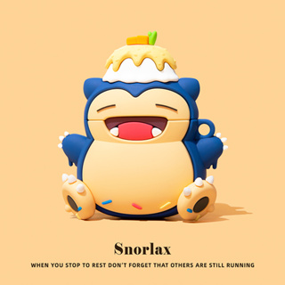 เคสซิลิโคนนิ่ม ลายการ์ตูนเค้ก Snorlax น่ารัก สําหรับ AirPods Gen1/2 3 Pro