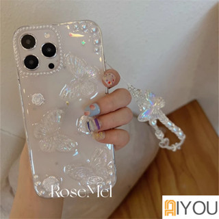 เคสอีพ็อกซี่ ไข่มุก ดอกไม้ ผีเสื้อ การ์ตูน เคส Iphone 15 Pro Max 14 13 Pro Max 12 / 11 Pro Max / Mini Xs Max Xr X 8 7Plus อีพ็อกซี่ ไข่มุก ผีเสื้อ