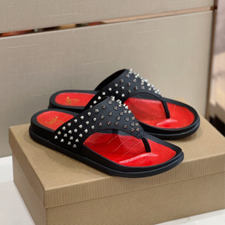 รองเท้าแตะลําลอง Christian Louboutin แฟชั่นสําหรับผู้ชาย