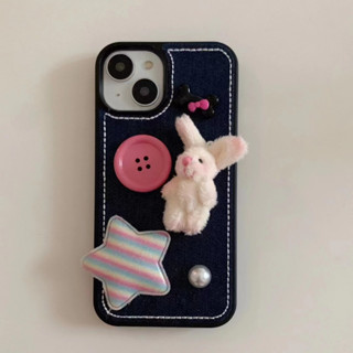 เคสโทรศัพท์มือถือ ผ้ายีน ลาย Girly น่ารัก สําหรับ iPhone 11 12 12pro 12promax 13 13pro 13promax 14 14pro 14promax