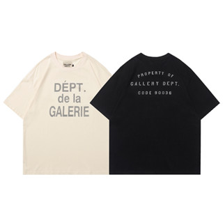 เสื้อยืดแขนสั้น คอกลม ผ้าฝ้าย พิมพ์ลาย GALLERY DEPT แฟชั่นสําหรับผู้ชาย และผู้หญิง