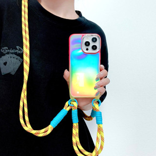 เคสโทรศัพท์มือถือ TPU กันกระแทก พร้อมสายคล้อง สําหรับ iPhone 14 Pro Max 14 iPhone 14 Pro 6.1 นิ้ว