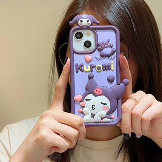 เคสโทรศัพท์มือถือ ซิลิโคนนิ่ม ลายคุโรมิ 3D สําหรับ Iphone 11 12 13 14 15 Pro max