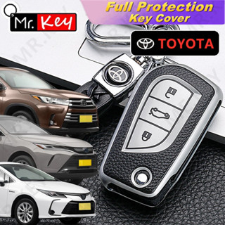 【Mr.Key】เคสหนัง Tpu แบบฝาพับ ลาย Toyota Auris Corolla Avensis Verso Yaris Aygo Scion TC IM Camry RAV4