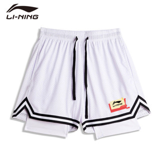 Li NING ใหม่ กางเกงกีฬา ขาสั้น ลําลอง ระบายอากาศ แห้งเร็ว แฟชั่นสําหรับผู้ชาย เหมาะกับการเล่นบาสเก็ตบอล 2023