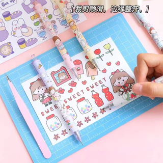 มีดปากกาแกะสลัก ลายการ์ตูน DIY แบบสร้างสรรค์